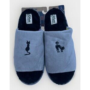 Dearfoams Women's Skull Slippers - Gray Large US L 9-10 NWOB‎